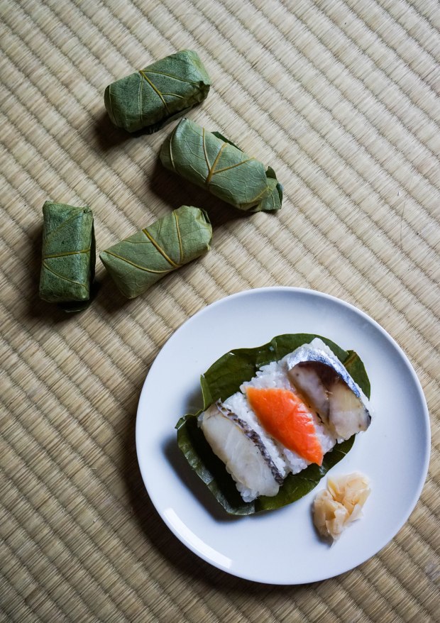 Persimmon Leaf Sushi