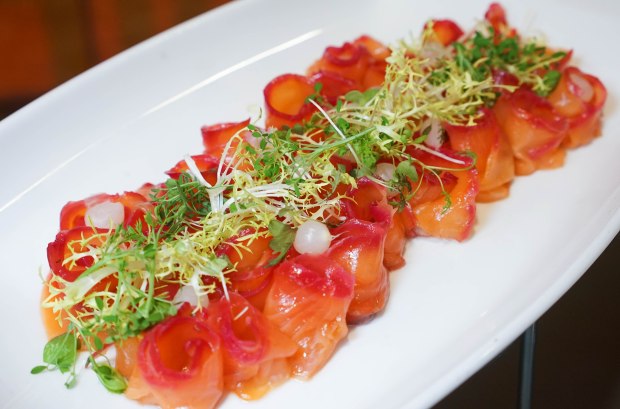 amara hotel 100am mall Homemade Beetroot Salmon