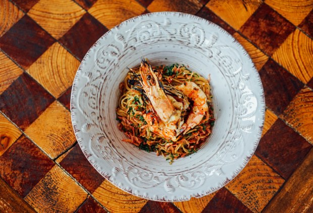 firebake-australian-prawn-capellini-aglio-olio-with-sakura-ebi-3