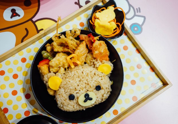 rilakkuma-cafe-Rilakkuma Chill-out Tendon Rice Set