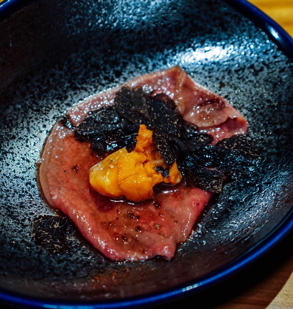 the-bar-kakure-omakase-by-kisho-wagyu-a5-bafun-uni-black-truffle