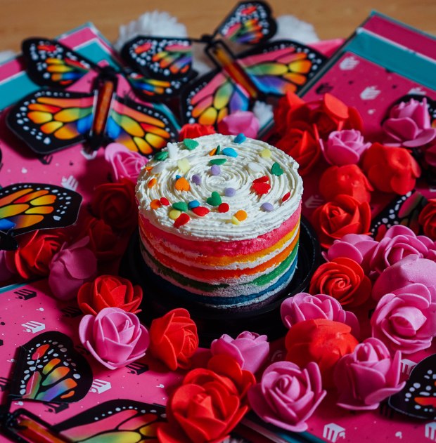 flower-chimp-cake-explosion-gift-box-rainbow-cake